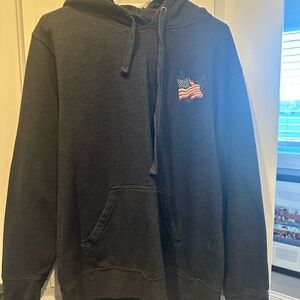 Black Hoodie with Flag Patch